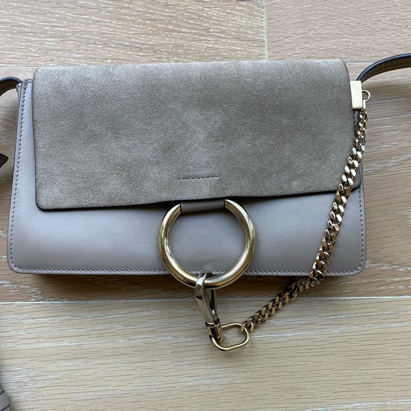 Authentic Chloe Faye small taupe bag - Picture 7 of 8